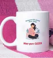 Hamile Anne Adayı Tasarımlı Kişiye Özel Anne Adayı Kupa Bardak