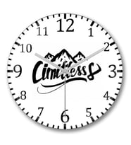 Cimitless Limitless Logo Preto Duvar Saati Bombeli Gercek Cam
