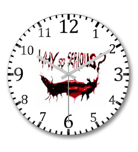 Why So Serious Duvar Saati Bombeli Gercek Cam