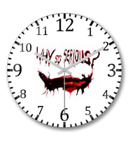 Why So Serious Duvar Saati Bombeli Gercek Cam