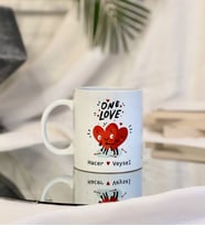 Kişiye Özel One Love Tasarımlı Kupa