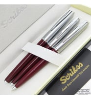 Scrikss 78 3'lü Set Bordo  Dolma Kalem + Tükenmez Kalem + Versatil Kalem Set  Scrikss Kalem  İsme Özel Kalem  Hediyelik Kalem