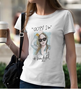 BK Gift Kişiye Özel Trend Bayan Tişört  4
