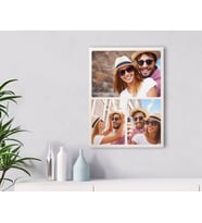 BK Gift Kişiye Özel 3 Fotoğraflı Kolaj Kanvas Tablo 30x50cm-1