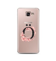 Pembe Çiçekli Harf Tasarım Süper Şeffaf Silikon Telefon Kılıfı Samsung A7 (2016)