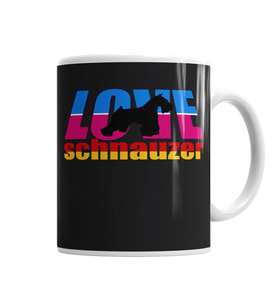 Love schnauzer Kupa Bardak Porselen