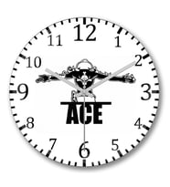 Portgas D Ace  One Piece Duvar Saati Bombeli Gercek Cam