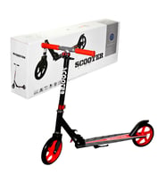 Metal Scooter, Silikon 200 mm DEV Tekerlekli, Katlanabilir (Kırmızı)