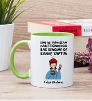 Bak Kendime De Kahve Yaptım Yeşil Kupa Bardak