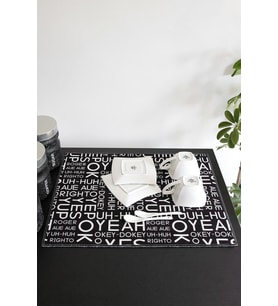 Baskılı Bulaşık Kurutma Matı 46x36 Cm Kurulama Bezi Örtüsü Mf-064