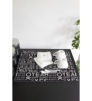 Baskılı Bulaşık Kurutma Matı 46x36 Cm Kurulama Bezi Örtüsü Mf-064