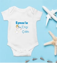 Diş Buğdayı Kişiye Özel Bebek Body Zıbın (Erkek Bebek Mavi - Kız Bebek Pembe)