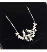 Gümüş Yuvada Kuşlar Bayan Kolye 6018605335339