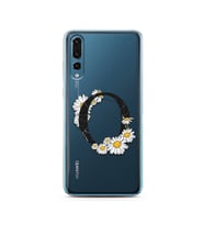 Papatya Harf Tasarım Süper Şeffaf Silikon Telefon Kılıfı Huawei P20 Pro   O-Harf