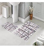 Banyo Halısı Ikili Klozet Takımı Kaymaz Tabanlı (60 xm x 100 cm + 40 cm x 60 cm) 
