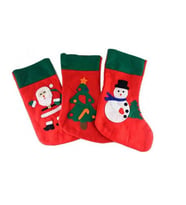 Yılbaşı Özel Noel Baba Hediye Çorabı 3 Adet