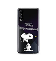 Snoopy Tasarımlı Süper Şeffaf Silikon Telefon Kılıfı Samsung A30s