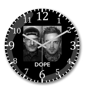 Dope Branco Duvar Saati Bombeli Gercek Cam