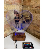 Kişiye Özel 3D Led Masa Üstü Abajur (Kahverengi Koyu)
