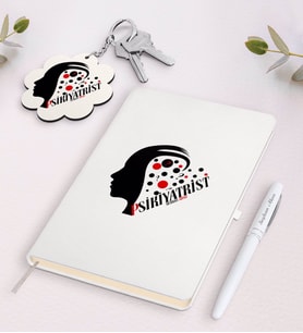 BK Gift Kişiye Özel Psikiyatrist Beyaz Defter Kalem ve Anahtarlık Hediye Seti-3 (Model 1)