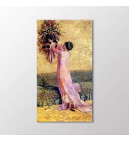 Arty Tablo Çiçek Düzelten Kız Tablo (Karışık)