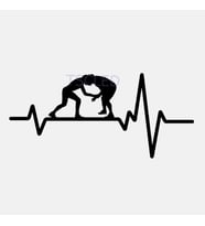 Güreş Greco roma Grappling kalp atışı araba Sticker