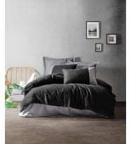 Cotton Box Plain Tek Kişilik Nevresim Takımı Siyah - Gri