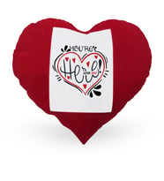 BK Gift Kişiye Özel Kalbimdesin Kırmızı Kalp Yastık 1