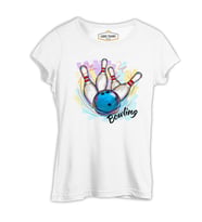 Bowling - Atış Beyaz Kadın Tshirt
