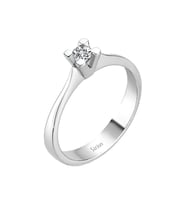 Sirius F Renk 0,17 Karat Pırlanta Tektaş Yüzük 0701R0010