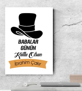 BK Gift Kişiye Özel Babalar Günü Temalı Kanvas Tablo  50x70cm 24668