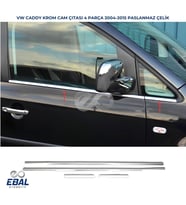 VW Caddy Krom Cam Çıtası 4 Prç. 2004-2015 P. Çelik