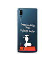 Snoopy Tasarımlı Süper Şeffaf Silikon Telefon Kılıfı Huawei P20 