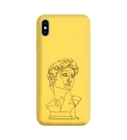 Iphone X Çizgi Tasarımlı Sarı Lansman Telefon Kılıfı