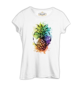 Ananas Beyaz Kadın Tshirt