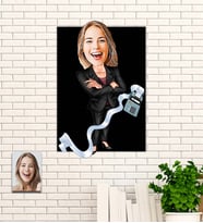 Kişiye Özel Hediye Muhasebeci Karikatür Ahşap Tablo