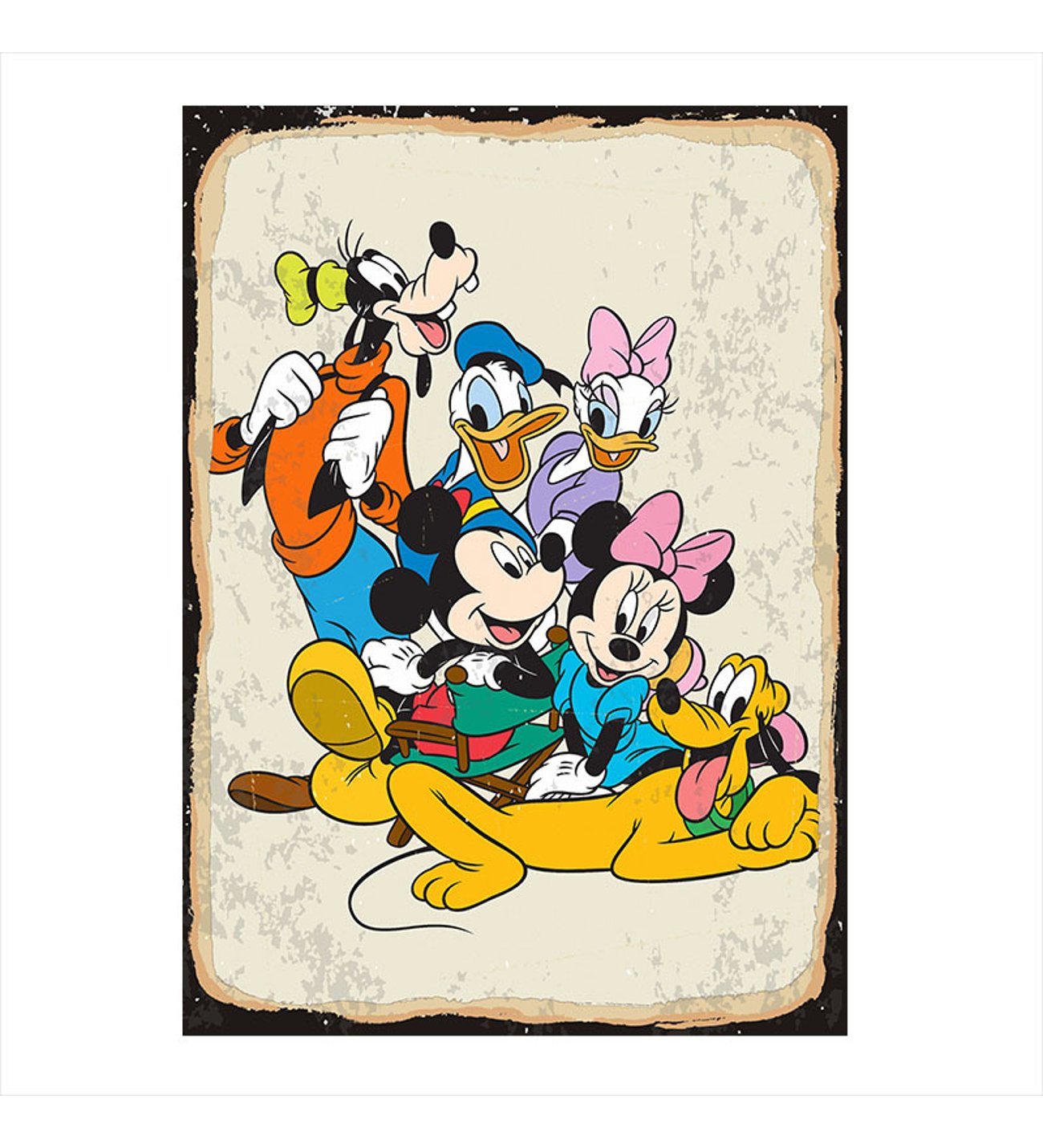 Tablomega Mickey Mouse Ailesi Art Mdf Poster 50 Cm X 70 Cm