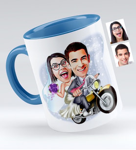 BK Gift Kişiye Özel Evleniyoruz Karikatür Kupa Bardak  8