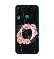 Mermer Çiçekli Harf Tasarım Süper Şeffaf Silikon Telefon Kılıfı Huawei P40 Lite 