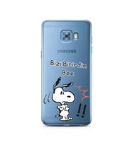 Snoopy Tasarımlı Süper Şeffaf Silikon Telefon Kılıfı Samsung C5 Pro  