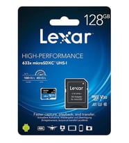 Lexar 128GB Micro SD Class 10 Hafıza Kartı UHS-I  633x 100MB/45sn