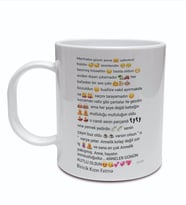 Kişiye Özel Emojili Mesaj Tasarımlı Kupa 27 (Beyaz)