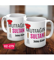 Mutfağın Sultanı İsimli Kişiye Özel Anneler Gününe Özel Hediye Kupa Bardak