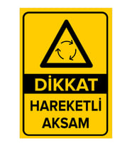 MIGNATIS - Dikkat Hareketli Aksam Levhası - Sac Malzeme 35x50cm