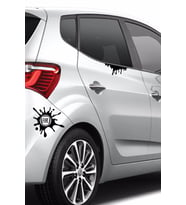 Fiat Doblo baskılı sticker boya görünümlü arac markalı 2 adet sticker aksesuar
