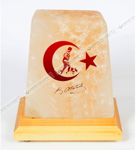 Bayrak Tasarımlı Tuz Lamba (Beyaz)