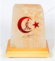 Bayrak Tasarımlı Tuz Lamba (Beyaz)