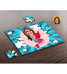 BK Gift Kişiye Özel Kız Çocuk Karikatürlü Ahşap Puzzle-5