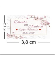 65 Tane Nişan,Kına,Düğün Etiketi (3,8 cm* 2,1 cm)