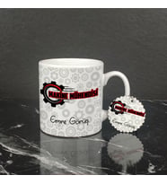 Makine Mühendisi Kupa Bardak ve Anahtarlık Set 007